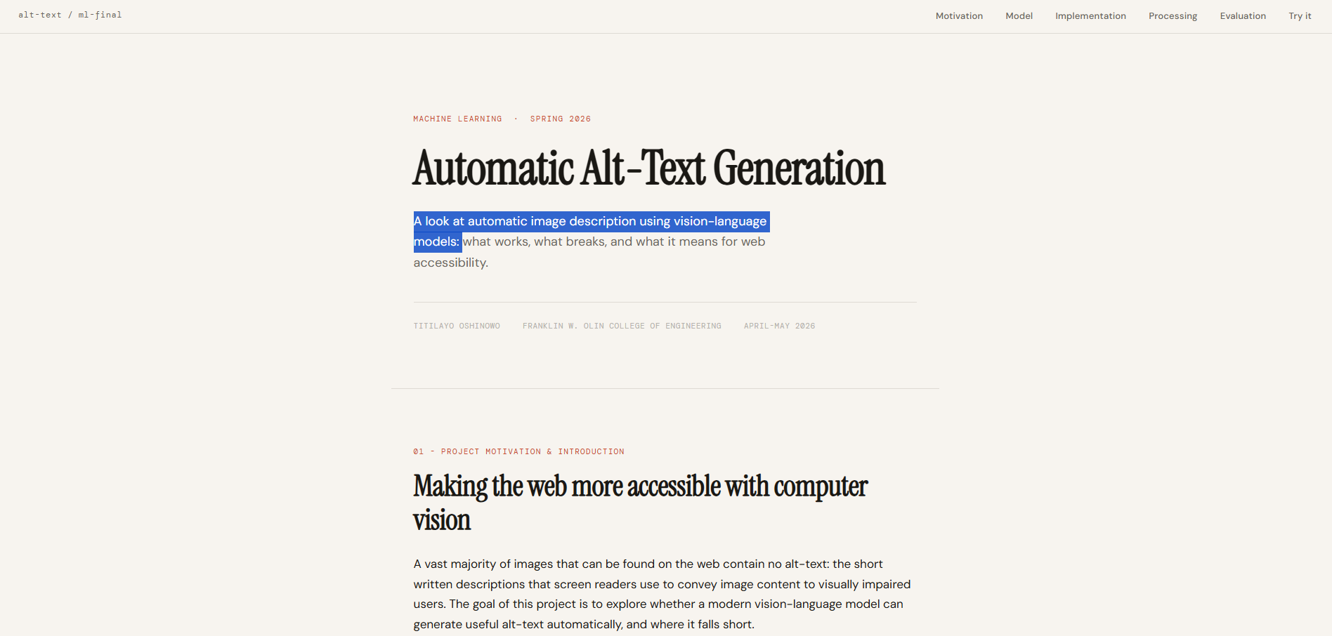 Alt-text website