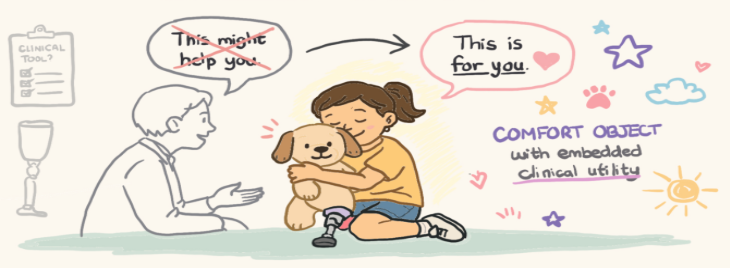 Banner image of prosthetist and child with Pawsthetics